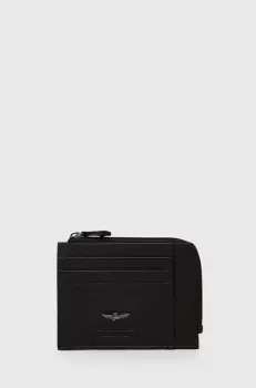 Aeronautica Militare portofel de piele barbati, culoarea maro imagine