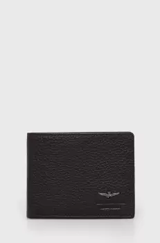 Aeronautica Militare portofel de piele barbati, culoarea maro imagine