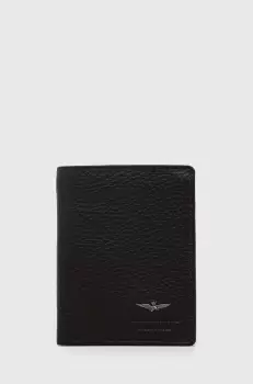 Aeronautica Militare portofel de piele barbati, culoarea maro imagine