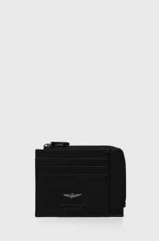 Aeronautica Militare portofel de piele barbati, culoarea negru imagine