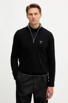 Aeronautica Militare pulover de lana culoarea negru, light, cu turtleneck, MA1570UL00415 imagine