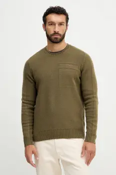 Aeronautica Militare pulover de lana culoarea verde, light, MA1586UL00904 imagine