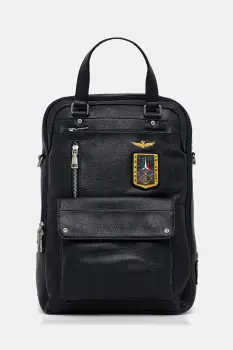 Aeronautica Militare rucsac culoarea maro, mare, neted imagine