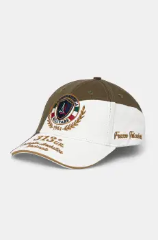 Aeronautica Militare sapca de baseball din bumbac culoarea bej, cu imprimeu, HA1210CT3299 imagine