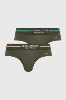 Aeronautica Militare Slip (2-pack) barbati, culoarea verde imagine