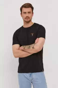 Aeronautica Militare Tricou barbati, culoarea negru, material neted imagine