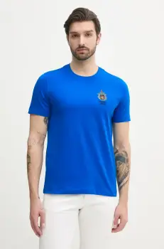 Aeronautica Militare tricou din bumbac barbati, culoarea albastru marin, cu imprimeu, TS2391J592 imagine