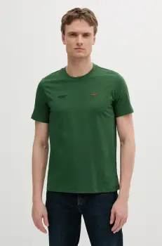 Aeronautica Militare tricou din bumbac barbati, culoarea verde, cu imprimeu, TS2429J634 imagine