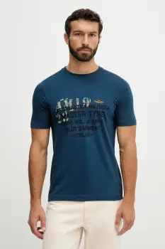 Aeronautica Militare tricou din bumbac cu imprimeu, TS2479UJ00641 imagine