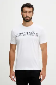 Aeronautica Militare tricou din bumbac culoarea alb, cu imprimeu, TS1942UJ00538 imagine