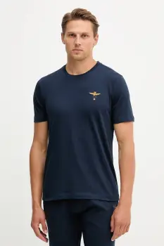 Aeronautica Militare tricou din bumbac culoarea bleumarin, cu imprimeu, TS1580UJ00372 imagine