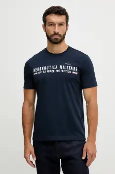Aeronautica Militare tricou din bumbac culoarea bleumarin, cu imprimeu, TS1942UJ00538 imagine