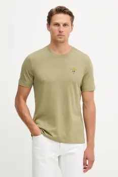 Aeronautica Militare tricou din bumbac culoarea verde, cu imprimeu, TS1580UJ00372 imagine
