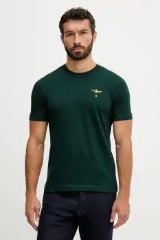 Aeronautica Militare tricou din bumbac culoarea verde, cu imprimeu, TS1580UJ00372 imagine