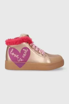 Agatha Ruiz de la Prada cizme de iarna pentru copii culoarea auriu imagine