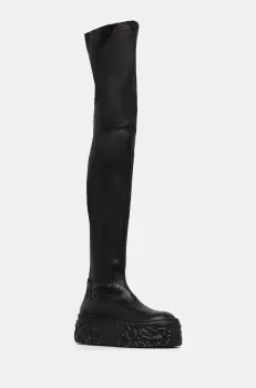 AGL ghete de piele Magma Boot femei, culoarea negru, cu platforma, D776502PGK06891013 imagine