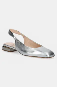 AGL pantofi de piele Angie L Sling B culoarea argintiu, cu toc drept, cu toc deschis, D557006PCKB135G279 imagine