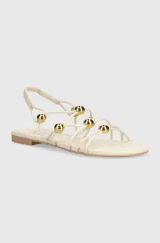 AGL sandale de piele SUMMER femei, culoarea bej, D656081PHSOFTY0119 imagine