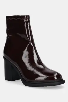 Aldo botine XIOMARA culoarea bordo, cu toc drept, 14116562 imagine