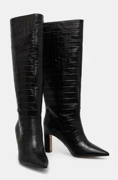 Aldo ghete de piele CADIGODER femei, culoarea negru, cu toc drept, 13838606 CADIGODER imagine
