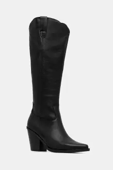 Aldo ghete de piele NEVADA culoarea negru, cu toc drept, 13672021 imagine