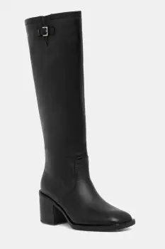 Aldo ghete de piele WILDROSE culoarea negru, cu toc drept, 14147003 imagine