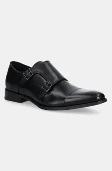 Aldo pantofi de piele AXWELL barbati, culoarea negru, 13617279 imagine