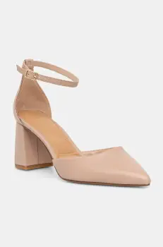 Aldo pantofi de piele JAN culoarea bej, cu toc drept, 13771034 imagine