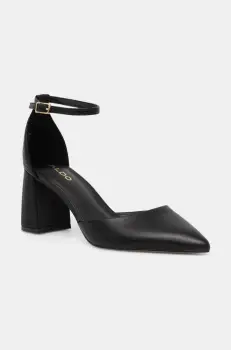 Aldo pantofi de piele JAN culoarea negru, cu toc drept, 13650122 imagine