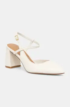 Aldo pantofi de piele LAURA culoarea bej, cu toc drept, cu toc deschis, 13985176 imagine