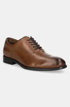 Aldo pantofi de piele TOLEDO barbati, culoarea maro, 13963621 imagine