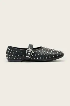 AllSaints balerini de piele Sabine Stud Shoe imagine