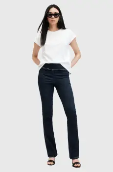 AllSaints blugi din bumbac DANI SIZEME BOOTCUT culoarea albastru marin, W007EC imagine