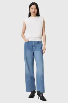 AllSaints blugi din bumbac FOX femei, W017EC imagine