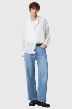 AllSaints blugi din bumbac LENNY M011EA imagine