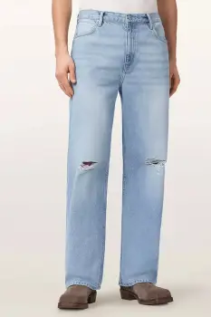 AllSaints blugi straight barbatesti LENNY imagine