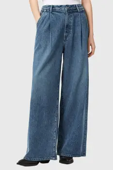 AllSaints blugi wide leg pentru femei HAZE imagine