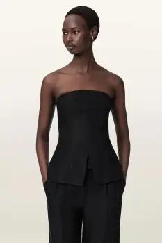 AllSaints bluza cu corset pentru femei, din vascoza CHARLEY imagine