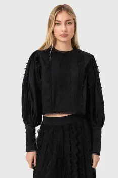 AllSaints bluza din bumbac HART imagine