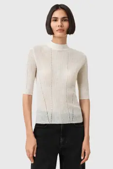 AllSaints bluza FILIPPA culoarea alb, W007KD imagine