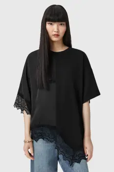 AllSaints bluza LENNY culoarea negru, uni, W087JD imagine