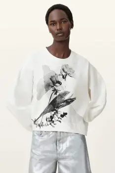 AllSaints bluza LYSS culoarea alb, W147JC imagine