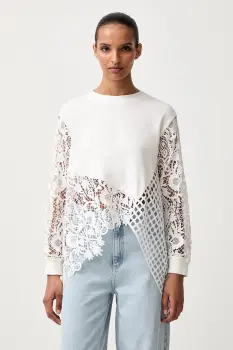 AllSaints bluza pentru femei din bumbac cu elastan MALORIE LS TOP imagine