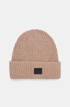 AllSaints caciula din amestec de lana culoarea portocaliu imagine