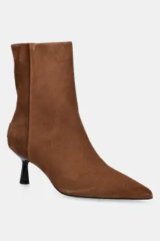 AllSaints cizme din piele intoarsa VIVIAN SUEDE BOOT culoarea maro, cu toc cui, W009FD imagine