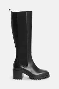 AllSaints cizme Natalia Boot femei, culoarea negru, cu toc drept, W100FB imagine