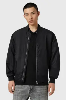 AllSaints geaca bomber FUTURE culoarea negru, de tranzitie, oversize, M001OD imagine