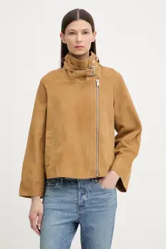 AllSaints geaca de biker de femei din piele intoarsa RHODES imagine