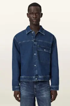 AllSaints geaca de blugi barbateasca din denim CAST imagine