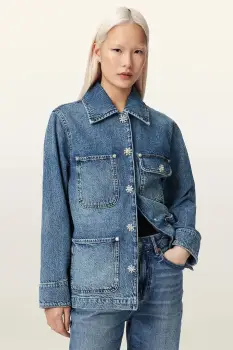 AllSaints geaca de blugi pentru femei BEX imagine